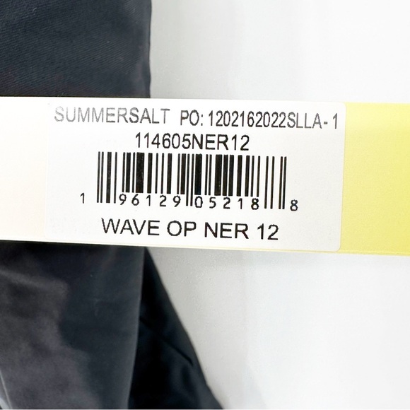 NWT Summersalt The Wave One-Piece Swimsuit Black V-Neck Open Back - Picture 3 of 6